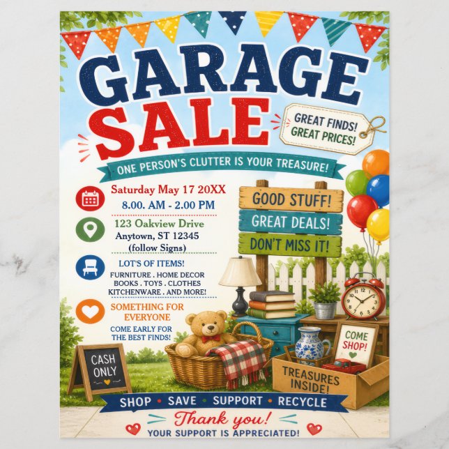 Garagenverkaufsflyer Flyer (Vorne)