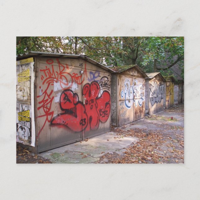 Garages Berlin Prenzlauer Berg Postkarte (Vorderseite)