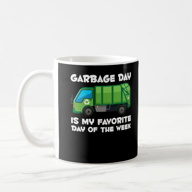 Garbage Day Boys Kleinkinder Trucker Fan Kaffeetasse (Links)