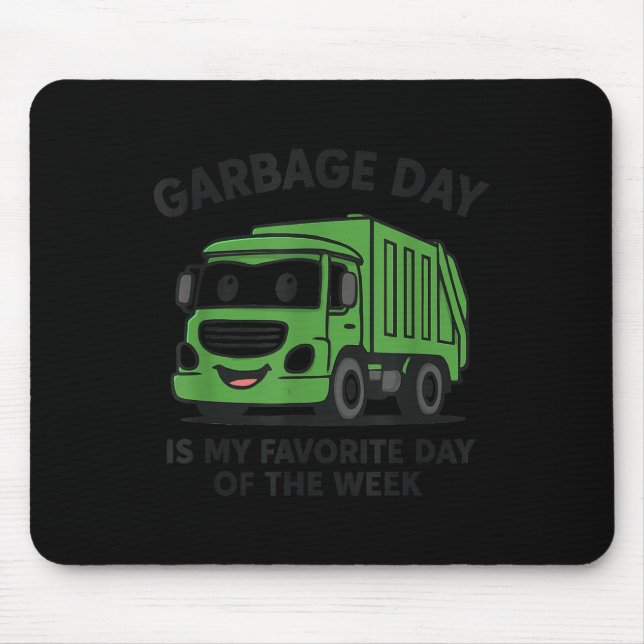 Garbage Day Is Favorite Traruck Kids Boys Toddlers Mousepad (Vorne)