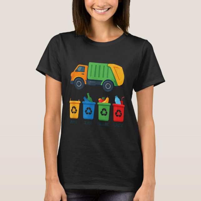 Garbage Day Recycling Truck Kids Boys Toddlers Gir T-Shirt (Vorderseite)