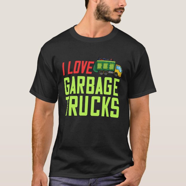 Garbage Day  Trash Truck T-Shirt (Vorderseite)