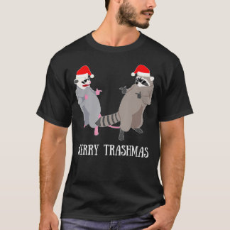 Garbage Gang Opossum Raccoon Merry Trashmas Gesche T-Shirt