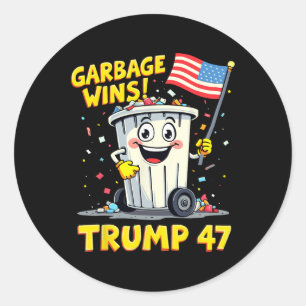 Garbage gewinnt Trump 47 Team Garbage für Trump 20 Runder Aufkleber