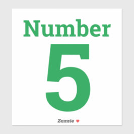 Garbage kann oder Wheelie Bin Number Single Digit Aufkleber