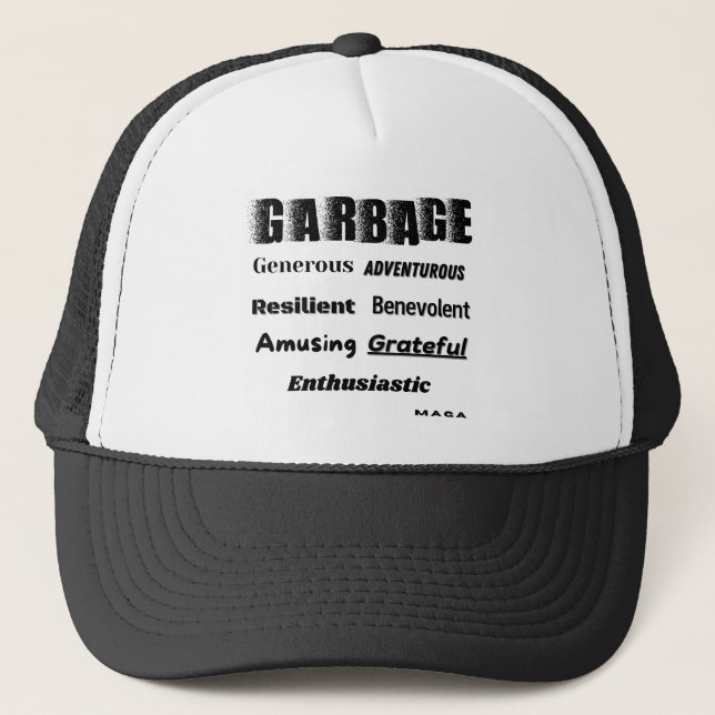 Garbage MAGA Truckerkappe (Vorderseite)