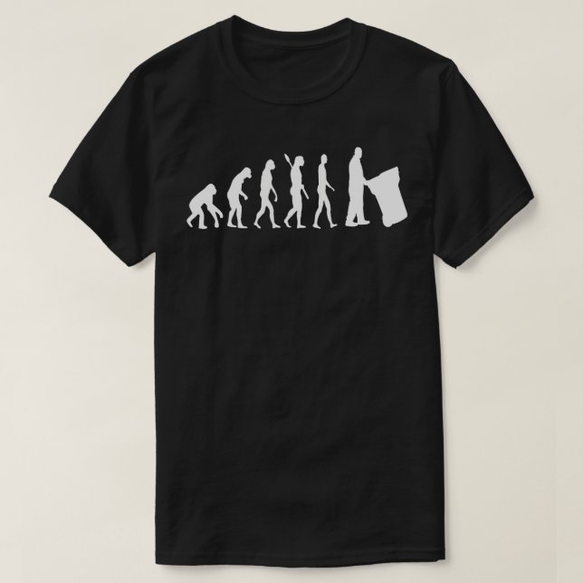 Garbage Man Evolution Mülleimer LKW-Fahrer T-Shirt (Design vorne)