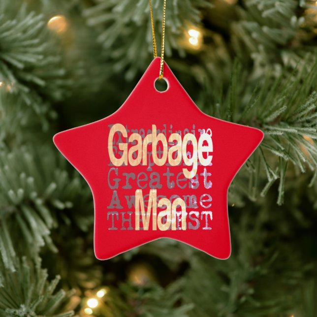 Garbage Man Extraordinaire Keramik Ornament (Baum)