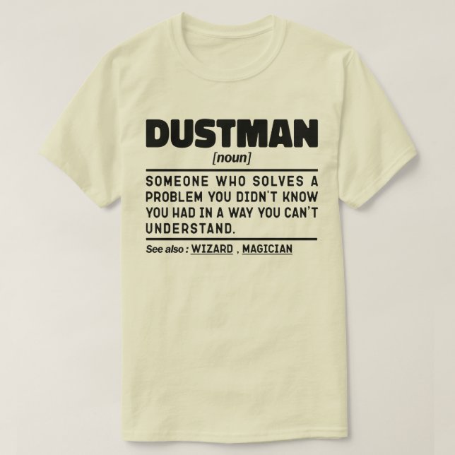 Garbage man Noun Definition Worker Cool Design T-Shirt (Design vorne)
