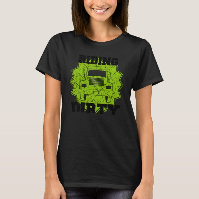 Garbage Smiling Truck Dirty Cans Recycling Day Dus T-Shirt (Vorderseite)