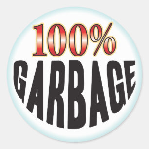Garbage Tag Runder Aufkleber