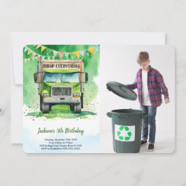 Garbage Truck Birthday Einladung