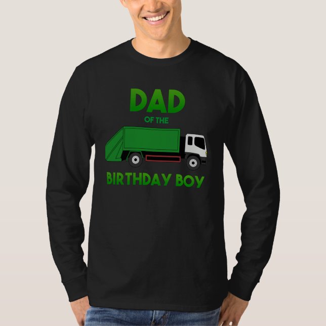 Garbage Truck Dirty Cans Recycling Day Dustcar Dad T-Shirt (Vorderseite)