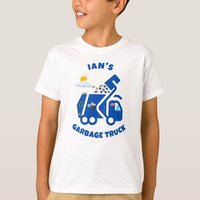 Garbage Truck für kundenspezifische Kid T-Shirt (Vorderseite)
