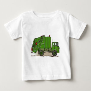Garbage Truck Green Baby T - Shirt