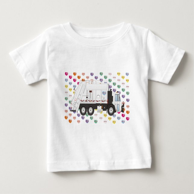 Garbage Truck Liebe Baby T-shirt (Vorderseite)