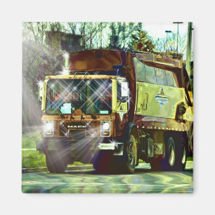 GARBAGE TRUCK REFLIED TRUCK DRIVER Magnet