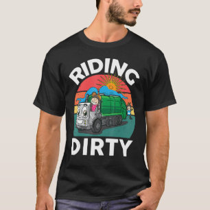 Garbage Truck-Shirt Riding Dirty Kid Boy Kleinkind T-Shirt