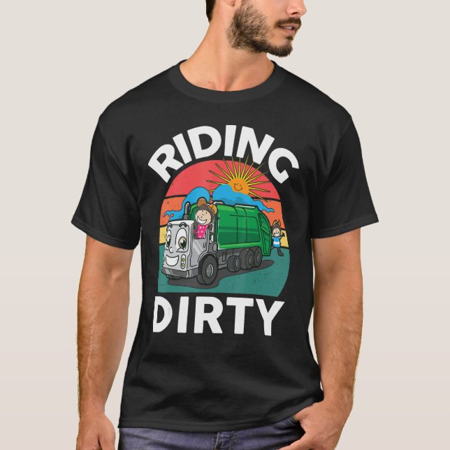 Garbage Truck-Shirt Riding-Dirty Kid Boy Toddler F T-Shirt (Vorderseite)