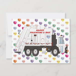 Garbage Truck Valentines Feiertagskarte