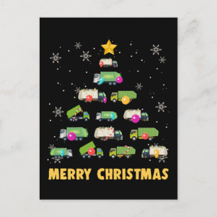 Garbage Truck Weihnachtsbaum Boys Trucks Postkarte