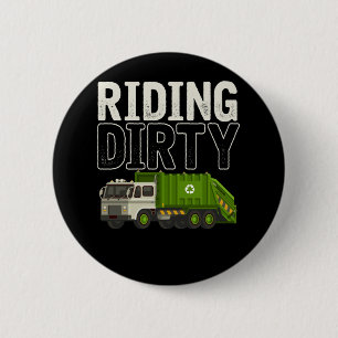 Garbage Truck Zitat Garbage Day Müllwagen Button