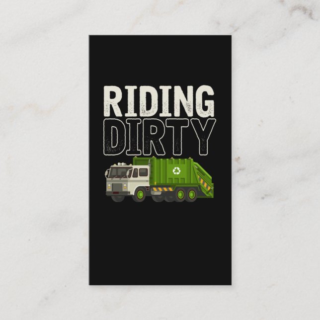 Garbage Truck Zitat Garbage Day Müllwagen Visitenkarte (Vorderseite)