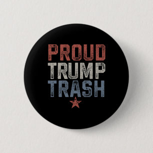 Garbage Trump Trash Trump 2024 Vintag Proud Trump Button