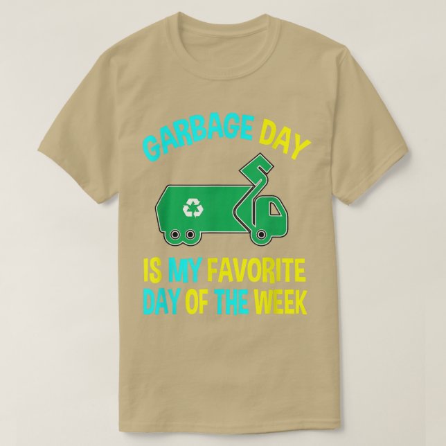 Garbage Uniform Trash Truck Kids Garbage Man Costu T-Shirt (Design vorne)