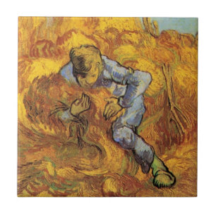 Garbinder (nach Millet) von Vincent van Gogh Fliese