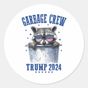 Garbyge Crew Trump 2024 Präsident 47 Trump 2024 Runder Aufkleber