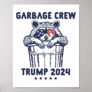 Garbyge Crew Trump Garge Man in Müllwagen Electi Poster