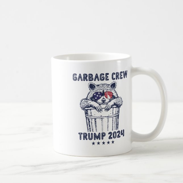 Garbyge Crew wählen Trump 2024 Funny Republian Rac Kaffeetasse (Rechts)