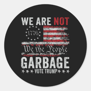 Garbyge für Trump 2024 wieder eine große Garage Runder Aufkleber