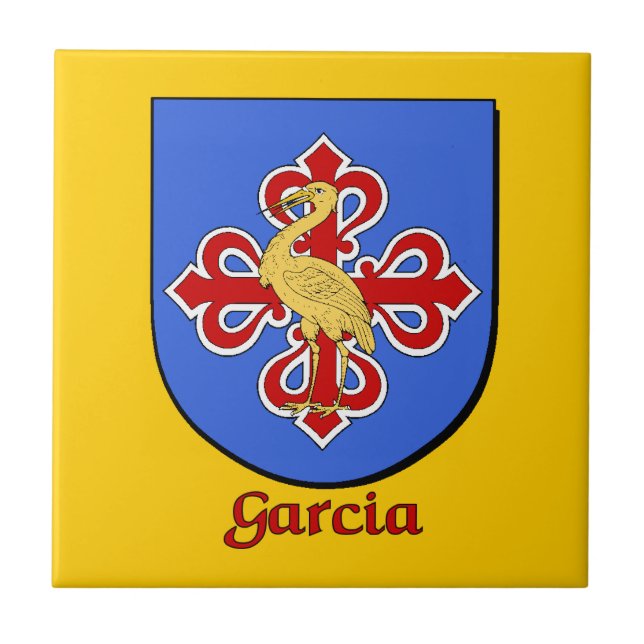 Garcia Family Shield Decorative Tile Fliese (Vorderseite)