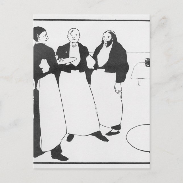 Garcons de Cafe Postkarte (Vorderseite)