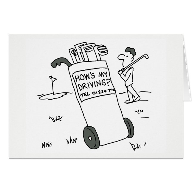 Gard - Golfer frage "Wie fahre ich?" (Vorderseite (Horizontal))