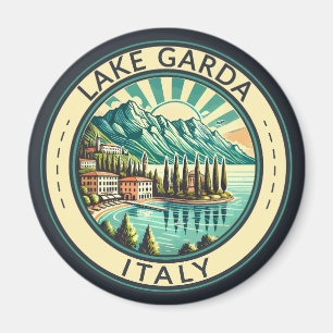 Gardasee - Italien Illustration Reisen Kunst, Dich Magnet