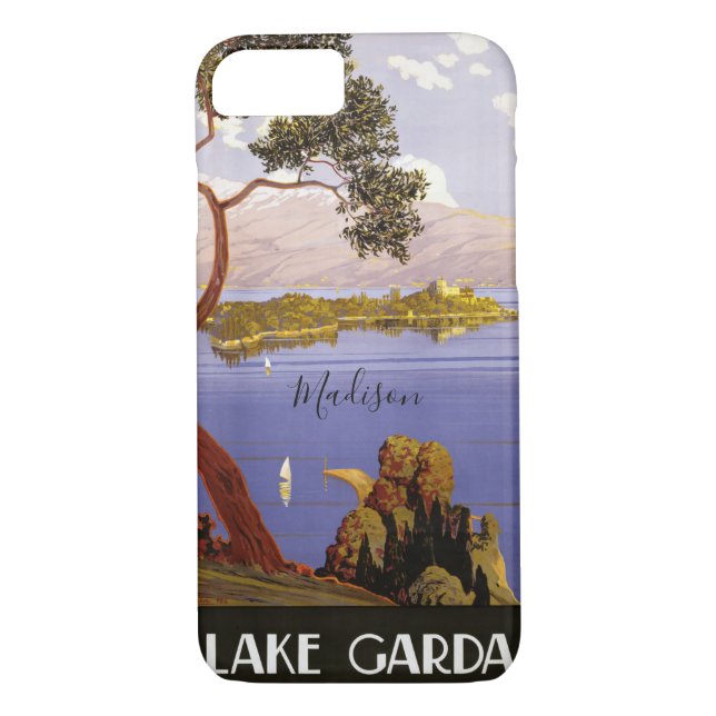 Gardasee Italien - kundenspezifische Monogramm-Tel Case-Mate iPhone Hülle (Rückseite)