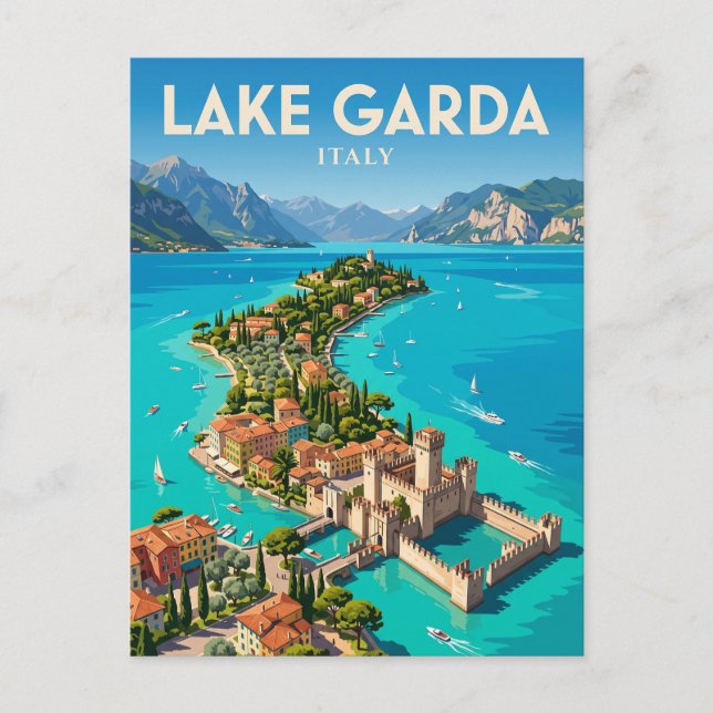 Gardasee Italien Postkarte (Vorderseite)