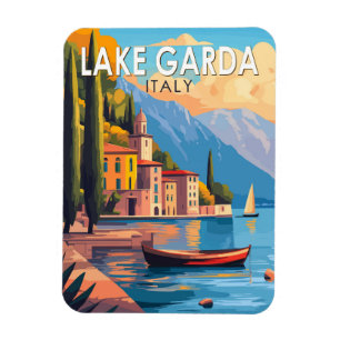Gardasee Italien Reise Kunst Vintage Magnet