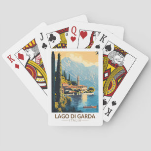 Gardasee Italien Reise Kunst Vintage Spielkarten