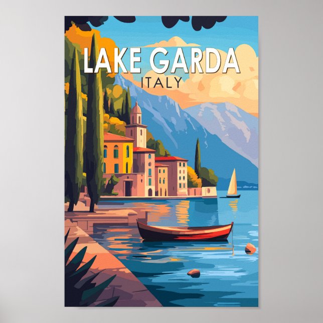 Gardasee - Italien Reise Vintag Poster (Vorne)