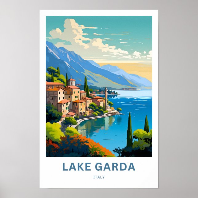 Gardasee Italien Reisen Print Poster (Vorne)