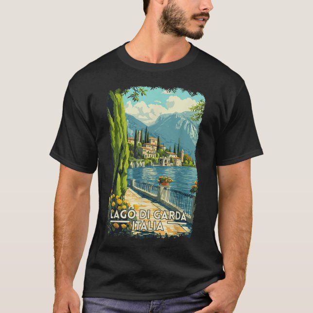 Gardasee Italien Souvenir T-Shirt (Vorderseite)