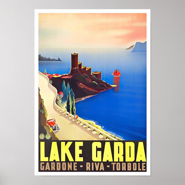 Gardasee Italien Vintage Poster (Vorne)