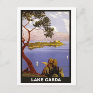 Gardasee, Italien, Vintage Postkarte
