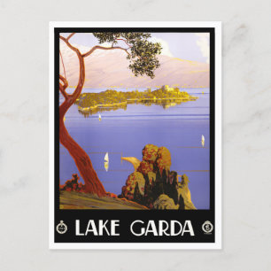Gardasee Italien Vintage-Reise Postkarte