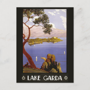 Gardasee, Italien Vintage-Reisepostkarte Postkarte