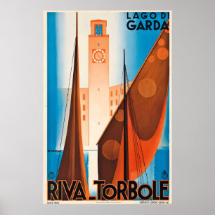 Gardasee Nago–Torbole Italien Vintage Reise Poster